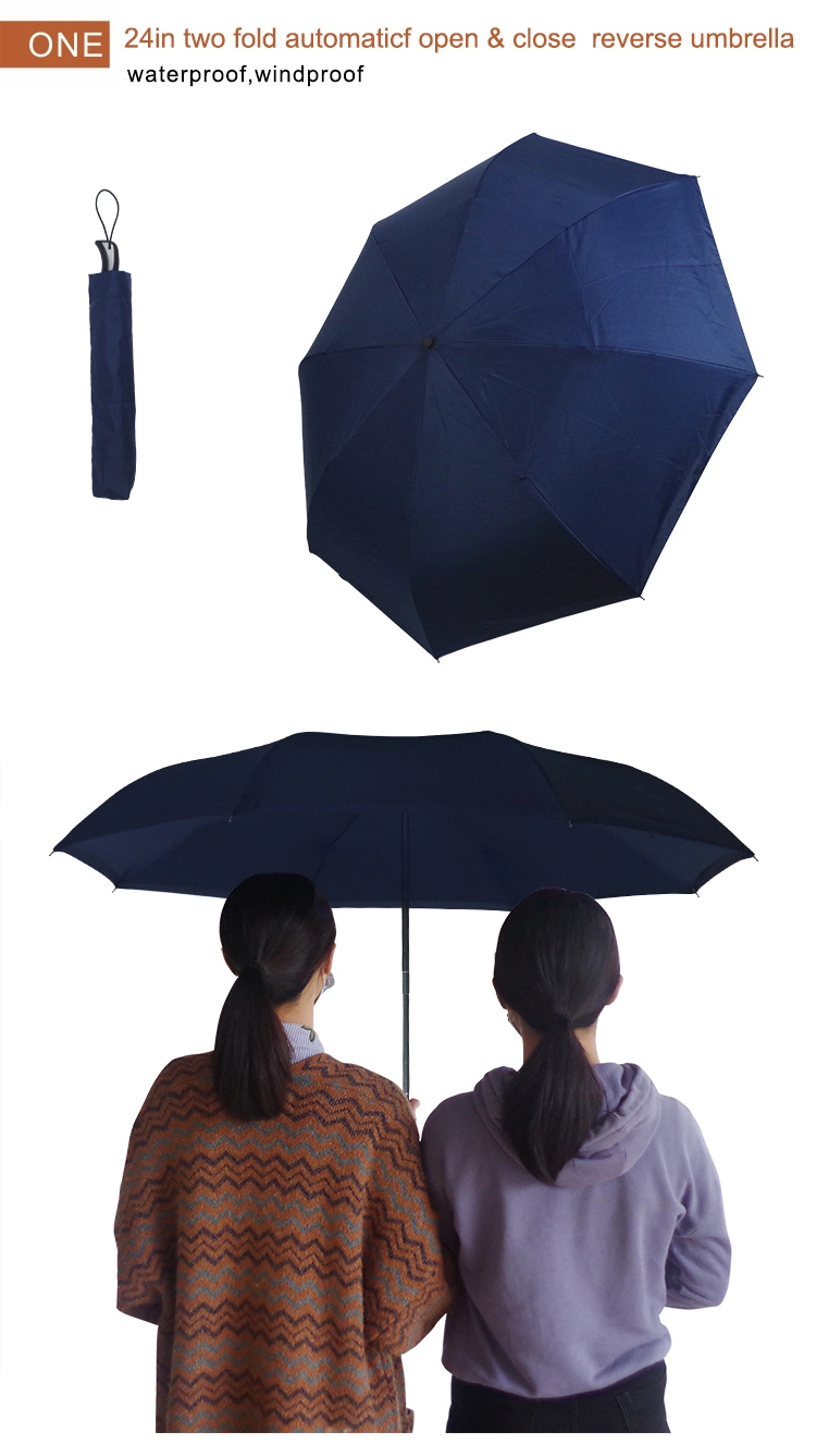 Automatic Open 2 Fold Umbrella Man High Quality Promotional Advertising