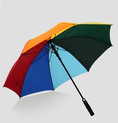 Paraguas rectos impermeables abiertos automáticos coloridos de 8 paneles de 27 pulgadas Paraguas de golf