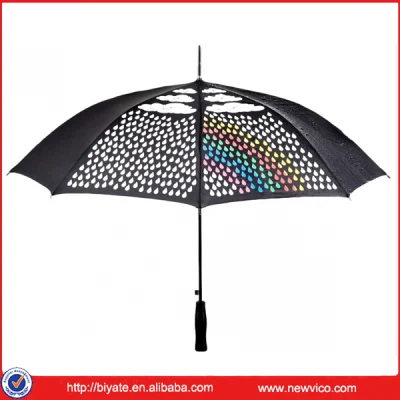 Paraguas transparente plegable Poe compacto manual con impresión DOT
