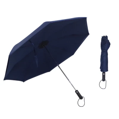 Paraguas automático abierto de 2 pliegues para hombre, publicidad promocional de alta calidad